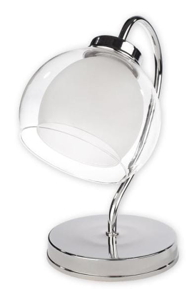 Tischlampe modern weiß/transparent 60W E27 Dexy
