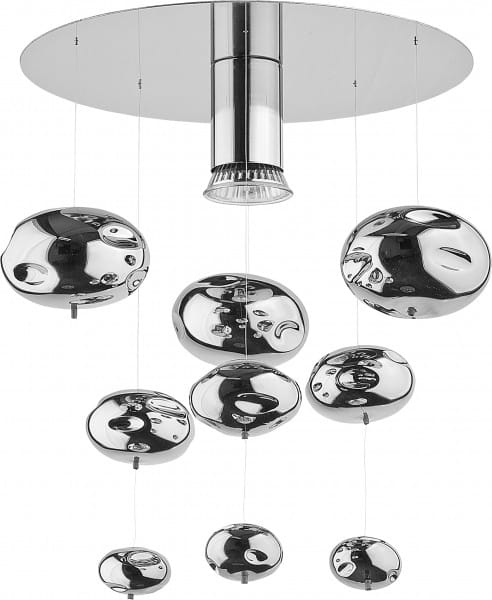 Deckenleuchte aus Glas chrom 1 flammig GU10 Salva