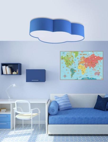 Kinderzimmerlampe Wolke Blau 62 x 45 cm E27 Cloud