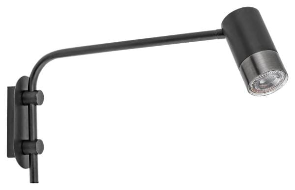 Wandlampe Leselampe schwarz silber GU10 Zircon