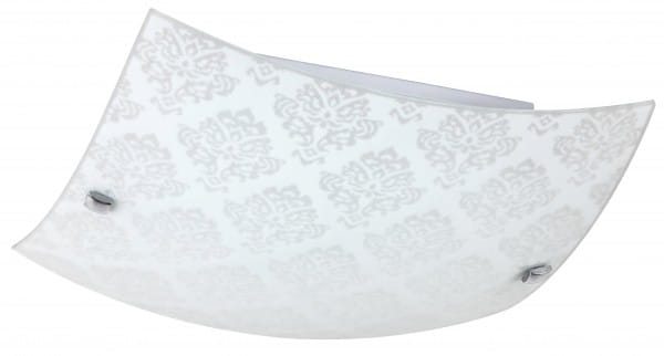 LED Deckenleuchte weiß 18W Fleur Metall/Glas 3000K warmweiß 1440lm