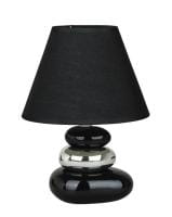 Tischlampe modern schwarz Keramik E14 Salem