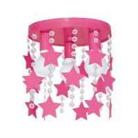Kinderzimmerlampe STAR pink aus Metall/Kristall
