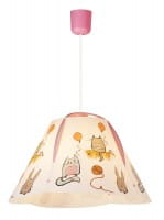 Kinderzimmerlampe Mädchen Cathy rosa mit Tier-Design