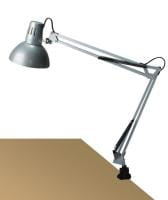 Schreibtischlampe klemmbar silber Metall E27 Arno