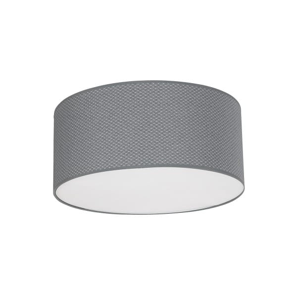Deckenleuchte BELVEDERE grau aus Metall/Stoff 50cm