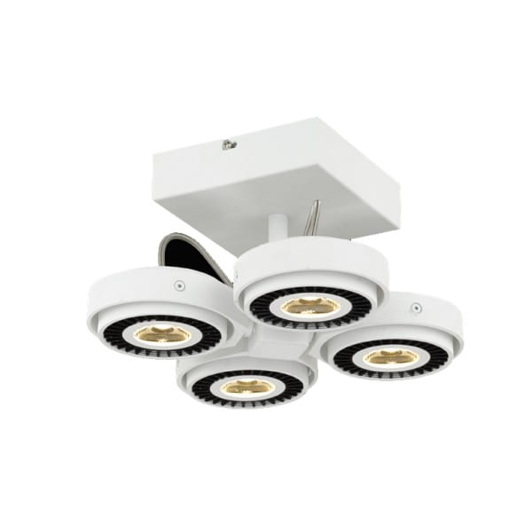 LED Deckenleuchte TECHNO Weiß/Schwarz 40W LED 2800lm
