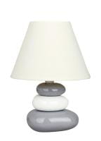 Tischlampe modern weiß/grau Keramik E14 Salem